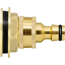 VARIOSAN Regentonnendurchführung 3/4" Messing gold