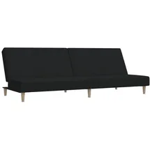 vidaXL Schlafsofa 2-Sitzer Schwarz Stoff