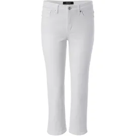 Aniston SELECTED ANISTON SELECTED, Damen, Gr. 44, N-Gr, weiß, Denim/Jeans, Obermaterial: 66% Baumwolle, 31% Polyester, 3% Elasthan, unifarben, figurbetont ca. Mitte Wade, Jeans Straight-Jeans, in verkürzter cropped Länge