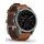 Garmin fenix 7 Sapphire Solar Titanium Titan mit braunem Lederarmband