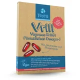 Pflanzliche Krillöl Kapseln - 2X mehr Omega-3 als Krill Öl - DHA 280mg, EPA 160mg, Astaxanthin 1500mcg + Phospholipide 230mg - Beste Absorption - Gut für Gehirn, Augen und Gelenken - 60 Kapseln (1)