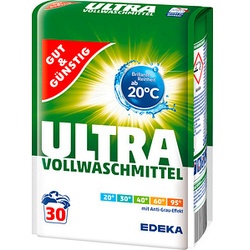 GUT&GÜNSTIG ULTRA Waschmittel Pulver, 2,025 kg