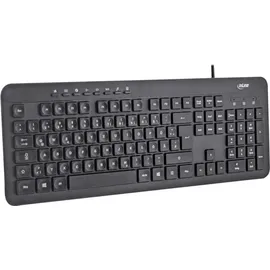 InLine Design Keyboard, Tastatur, USB-Kabel, Flache Tasten, DE Layout, schwarz