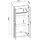 [en.casa] Kleiderschrank Finning 176x80x52 cm 1 Fach Walnuss, dunkel