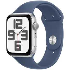 Apple Watch SE 2024 GPS 44 mm Aluminiumgehäuse Silber, Sportarmband Denim S/M