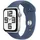 Apple Watch SE 2024 GPS 44 mm Aluminiumgehäuse Silber, Sportarmband Denim S/M