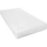H. G. Hahn Spannbettlaken Jersey 100 x 200 - 100 x 220 cm weiß