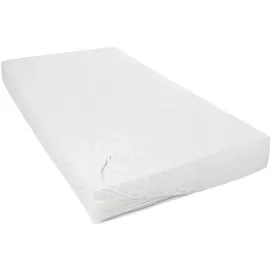 H. G. Hahn Spannbettlaken Jersey 100 x 200 - 100 x 220 cm weiß