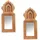 Marrakesch Orient & Mediterran Interior 2er Set Wandspiegel Mukana Natur H 22cm × B 10cm × T 3cm - Boho