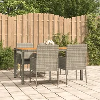 vidaXL Garten-Essgruppe 5-tlg. Grau