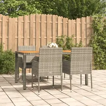 vidaXL Garten-Essgruppe 5-tlg. Grau
