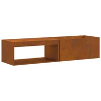 vidaXL Feuerstelle mit Holzlager 160x45x35 cm Cortenstahl Vidaxl