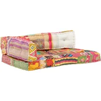VidaXL Palettensofa-Auflage Mehrfarbig Stoff Patchwork