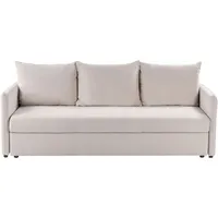 3-Sitzer Schlafsofa Stoff beige HOLSEN