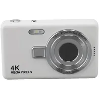 Digitalkamera, Kinderkamera 12 MP, 16-facher Zoom, Digitale Videokamera 1080P mit 2,4-Zoll-TFT-Bildschirm, Integriertem Fülllicht, Kompakte Kleine Kamera für Kinder (White)