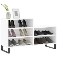 VidaXL Schuhregal Hochglanz-Weiß 102x36x60 cm Holzwerkstoff