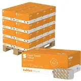Satino Papierhandtücher HiCycle 278500, PT3, 2-lagig, Zick-Zack, Recycling, 25 x 23cm, 3200 Stück, 32 Pack, Palette