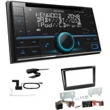 Kenwood 2-DIN Autoradio Bluetooth DAB+ für Fiat Doblo ab 2015 piano black