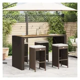 vidaXL Gartenstuhl 44 x 84 x 36 cm braun 4 St.