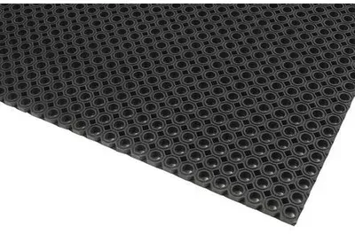 Schmutzfangmatte OF 10.15 für den Außenbereich, aus Naturgummi, 12 mm Stärke, 100 x 150 cm, schwarz