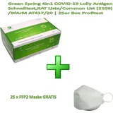 [Direkt Lieferung] 100 x Greenspring BIO-TECH Box Selbsttest | Test ID 2109 | Inklusive 25 x FFP2 Maske Gratis