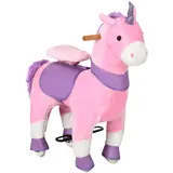 Homcom Kinder-Schaukelpferd B/H/L: ca. 32x87x70 cm - lila, rosa