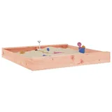 vidaXL Sandkasten mit Sitzen Quadratisch Holz braun