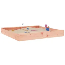 vidaXL Sandkasten mit Sitzen Quadratisch Holz braun