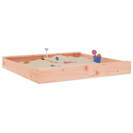 vidaXL Sandkasten mit Sitzen Quadratisch Holz braun