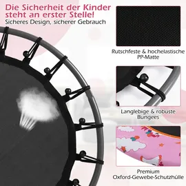 Costway Kindertrampolin 92 cm Rosa