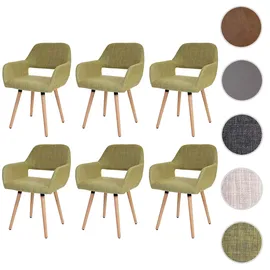 Mendler Esszimmerstuhl HWC-A50 II Textil hellgrün