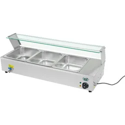 Royal Catering Bain Marie - 3 x GN - 1/2 - Ablasshahn