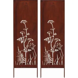 kapaga Sichtschutz Metall 160 x 50 cm Edelrost