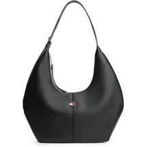 Tommy Hilfiger Slouchy City Hobo Schultertasche Kunstleder Black