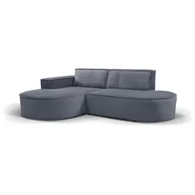 kaiser möbel Modernes L-förmiges Designer-Ecksofa Modena Soft Dunkelgrau Links