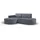 kaiser möbel Modernes L-förmiges Designer-Ecksofa Modena Soft Dunkelgrau Links