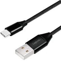 Logilink CU0140 1 m, USB 2.0 USB (Typ A) zu USB (Typ C, schwarz,