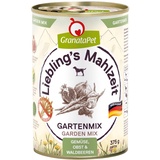 GranataPet Liebling's Mahlzeit Gartenmix PUR, 6 x 375 g, Ergänzungsfuttermittel für Hunde, Hundefutter ohne Getreide, Alleinfuttermittel mit hohem Fleischanteil & hochwertigen Ölen
