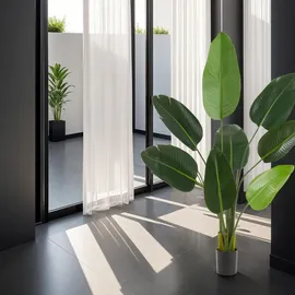 Tectake Künstlicher Paradiesvogelbaum Tropic, naturgetreu - 120 cm,