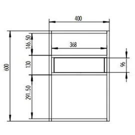 Actona Nachtschrank Randolf 40 x 35 x 60 cm Grau