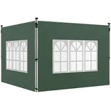 MC Star Pavillon 2er-Set Seitenteile für Pavillon 3x3/3x4 m, Seitenwand mit Fenster, wasserdicht Grün