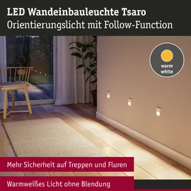 Paulmann Tsaro Wandeinbauleuchte 1 eckig 80x36mm weiß