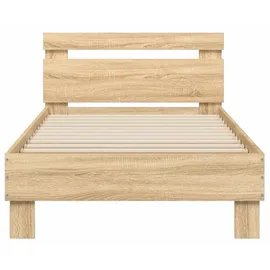 vidaXL Bettgestell mit Kopfteil Sonoma-Eiche 80 x 200 cm Holzwerkstoff