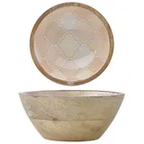 Marrakesch Orient & Mediterran Interior Moderne Schmuckschale Kesse Motiv 1 aus Holz und Emaille in Bunt 15 cm