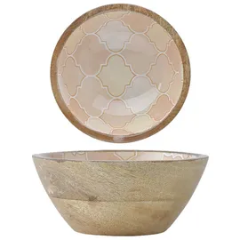 Marrakesch Orient & Mediterran Interior Moderne Schmuckschale Kesse Motiv 1 aus Holz und Emaille in Bunt 15 cm
