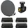 PremiumX 80cm anthrazit + Quad LNB + 4x Receiver