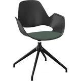Schreibtischstuhl FALK Aluminium schwarz dunkelgrün