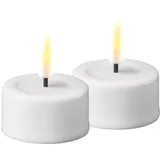Deluxe Homeart Teelicht 2 St. weiß