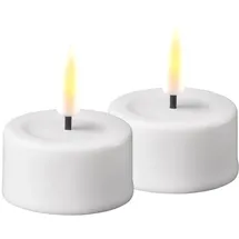 Deluxe Homeart Teelicht 2 St. weiß