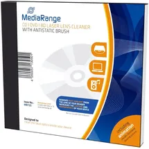 MediaRange Laser Reinigungs-CD mit antistatischer Bürste, Weiß